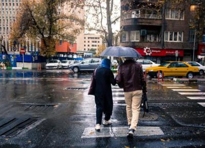 ادامه بارش باران در تهران ، هوا از شنبه گرم می گردد